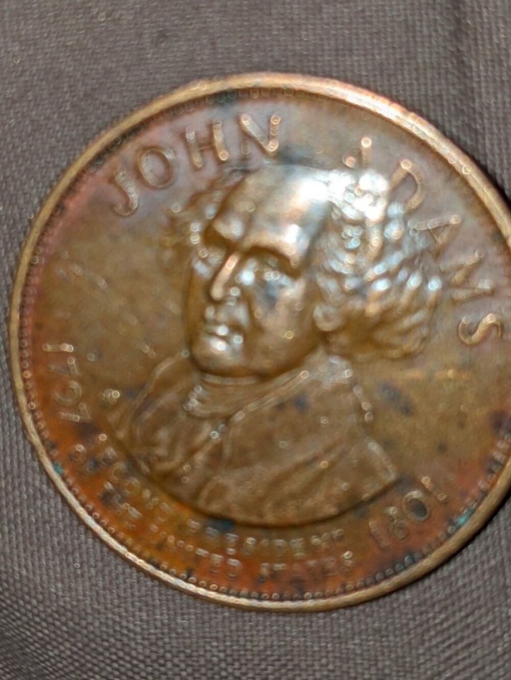 John Adams token. No Monetary Value